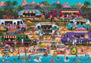 Hawaiian Food Truck Festival 2000 Piece Jigsaw Puzzle Fun Challenge For Adults