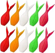 Mipcase 10Pcs Portable Reusable Fake Fishing Baits Soft TPR for Freshwater Saltwater Fishing for Bass Enthusiasts
