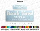 Back Yard Special Decal Emblem Badge Carbon Spoiler Wing Front Rear Lip BYS EG6