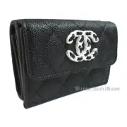 Chanel 19 Nineteen Small Flap Wallet Black White Ap3711 B14298 94305