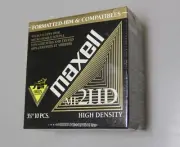 Maxell 10 Count Floppy Disks MF2HD PC 1.44 MB 3.5" Double Sided Diskettes NEW