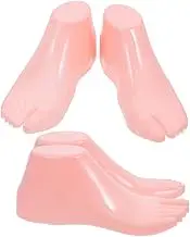 BUGUUYO 2 Pairs Lightweight Plastic Female Foot Mannequin for Sock and Shoe Display Retail Exhibition Use Precision Crafted for Shape Retention for Showcasing Anklets