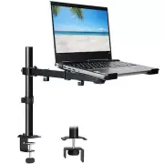 Laptop Desk Mount, Single Laptop Stand Arm with Vented Tray for 17 inch Notebook