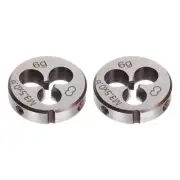 2pcs Round Threading Dies Metric M3.5 x 0.6 Thread Alloy Tool Steel Screw Die