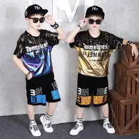 在飛比找ETMall東森購物網優惠-兒童架子鼓嘻哈街舞潮裝演出服