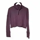 Wild Fable Women’s Pullover Top Mauve L Cowl Neck Cozy Cropped Long Sleeve NWT