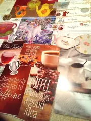 Junk Journal Supplies, 90+ pc. Coffee/Tea