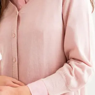 【Arnold Palmer 雨傘】女裝-V領薄款針織衫外套(粉紅色)