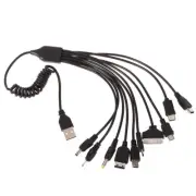 10 In 1 Micro USB Multi Pin Cable Charger Universal USB Adapter Data Wire Cord