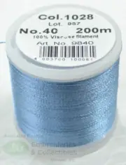 Madeira Rayon 40 Machine Embroidery Thread 200m #1028 BABY BLUE