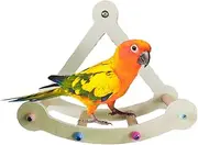 Swing Perch for Birds | Parrot Running Wheel Pirate Ship Shaped,Indoor Pet Birds Playing Resting Perches Physical Fitness Toy for Parakeets, Sparrow