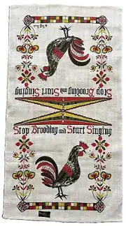 MWT Kay Dee DOLLY DEMBO Tea Towel Brooding Rooster EXC