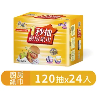 【春風】一秒抽廚房紙巾2箱購