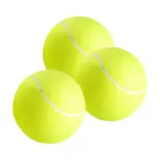 3x 1pce Jumbo Tennis Ball in Mesh Bag-31cmD