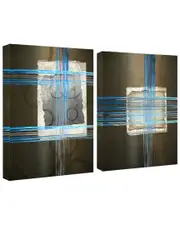 Ready2HangArt Abstract Spa XXVI 2pc Wrapped Canvas Wall Art by Tristan Scott