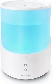 CLARSTON Humidifier for Bedroom, 2.5L Cool Mist Humidifier with Essential Oils Diffuser and Nightlight, Top Fill Humidifiers for Home, Auto Shut-off