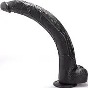 Realistic Dildos Feels Like Skin, Monster Dildo 17.5" Black Big Dildo with Suction Cup for Hands-Free Play, Big Horse Dildo Giant Toy for Men, Body-Safe Material and Adult Sex Toys for Women