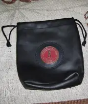 NEW PRG Vinyl Valuables Pouch Bag CHICAGO GOLF CLUB Metal Medallion Logo Black