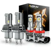 For Nissan Cube 2009-2014 Combo 4x LED Headlight Hi/Lo + Fog Light Bulbs (for: Smart)
