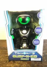 Robot Tekmo Bots Bump-N-Go 360° Motion Moves Around Objects Led Eyes