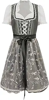 [Generic] Women's Dirndl Oktoberfest Costume Dress - Short Dresses for Women Party - Oktoberfest Dress Costume Dress Party Dresses Dirndl Blouse Apron Costume Fashion Dress for Oktoberfest