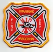 WISCONSIN WI TOMAHAWK FIRE DEPARTMENT NICE SHOULDER PATCH POLICE SHERIFF