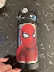 NEW Thermos FUNtainer Vacuum Insulated Push Button Straw Bottle Spider-Man 12oz