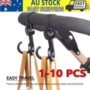 1-10 pcs Baby Hanger Bag Stroller Pushchair Hooks Pram Rotate Straps Accessories