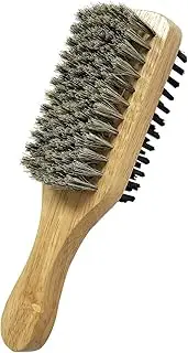 HAIKING Beard Styling Brush, 1 Pcs Mens Boar Bristle Hair Brush for Long, Thick, Curly Hair (7.08 * 2.16in)