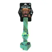 3x Paws & Claws Tug-Of-War Pet Toy 35cm w/ Squeaky Ball