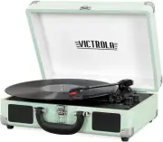 Victrola Bluetooth Suitcase Turntable Portable 3 Speed Belt Driven Vintage De...