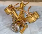 Compact Vintage V2 Steam Engine Model Dual Cylinder Powerful Toy Collection 1PC