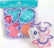 Wilton American Greentings Easter Large Cookie Cutters Grippy Bunny Egg Flower G