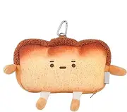 [Vgvgaj] Plush Change Purse,Toast Zipper Change Pouch | Plush Backpack Pendant, Cute Coin Pocket, Small Money Wallet for Women Girls
