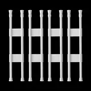 Reggory 4 Sets Double RV Refrigerator Bars, Adjustable RV Fridge Tension Rods RV Refrigerator Accessories for Holding Food and Drinks in Place During Travel, Extends Between 15.8" and 27.6"- White