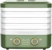 5 Tray Food Dehydrator, 160W Commercial Dehydrator Machine with Timer and Thermostat Control, Food Dryer for Drying Fruit, Meat, Vegetables, Mushroom, Herb, Seed Green