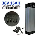36v15ah Silver Fish Electric Bike eBike Bicycle Lithium Ion Li-Ion Battery