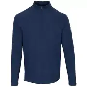 G/FORE MEN'S MÉLANGE LUXE QUARTER ZIP MID LAYER: TWILIGHT