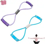 Saludea Resistance Band, Figure 8 Resistance Band with Handle, Figure 8 Tension Rope Stretch Bands for Exercise, for Back and Shoulder Stretch Women & Men