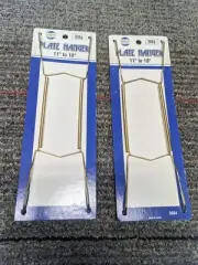 LOT of 2 NEW Plate Hanger Brass Display Wire Hanging Decorative Greco 11" - 18"