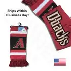 Forever Collectibles Arizona Diamondbacks Scarf 7” Red Black Acrylic Fringe MLB