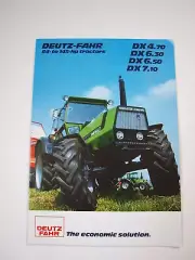 Deutz DX 4.70 6.30 6.50 7.10 Tractor Color Brochure 12 pg MINT '84 KHD Fahr