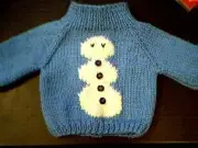 Christmas Snowman Sweater Handmade for 18 inch Build A Bear Made in USA