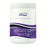 3x Natural Look Brazilian White Strip Wax 1kg