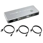 2x1 2 DP Input 1 DP Output Display 8K 30Hz 4K 144Hz KVM Switch Share 1 Monitor A