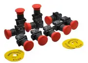 Emergency E Stop Panel Mount x 10 piece Switch Electrical 12V 24V TB5-AS545 Sch