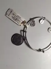 Authentic Alex and Ani Texas Rangers Cap Logo Silver Color Charm Bangle
