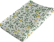 Floral Leaves Baby Changing Pad Covers,Unisex Fitted Changing Pad Cover for Baby Girls Boys,Comfortable Breathable Changing Table Covers,Polyester Easy Care Baby Changing Table Sheets for Girls