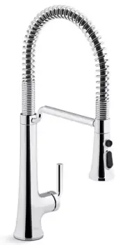 Kohler K-23765-CP Tone Semi Pro Kitchen Faucet, Polished Chrome SEALED