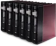 Bellagio-Italia DVD Storage Binder, Classic Set - Stores DVD Cover Art - Acid-Free Sheets - 6-Pack, Stores up to 288 DVDs, CDs, or Blu-Rays, Burgundy